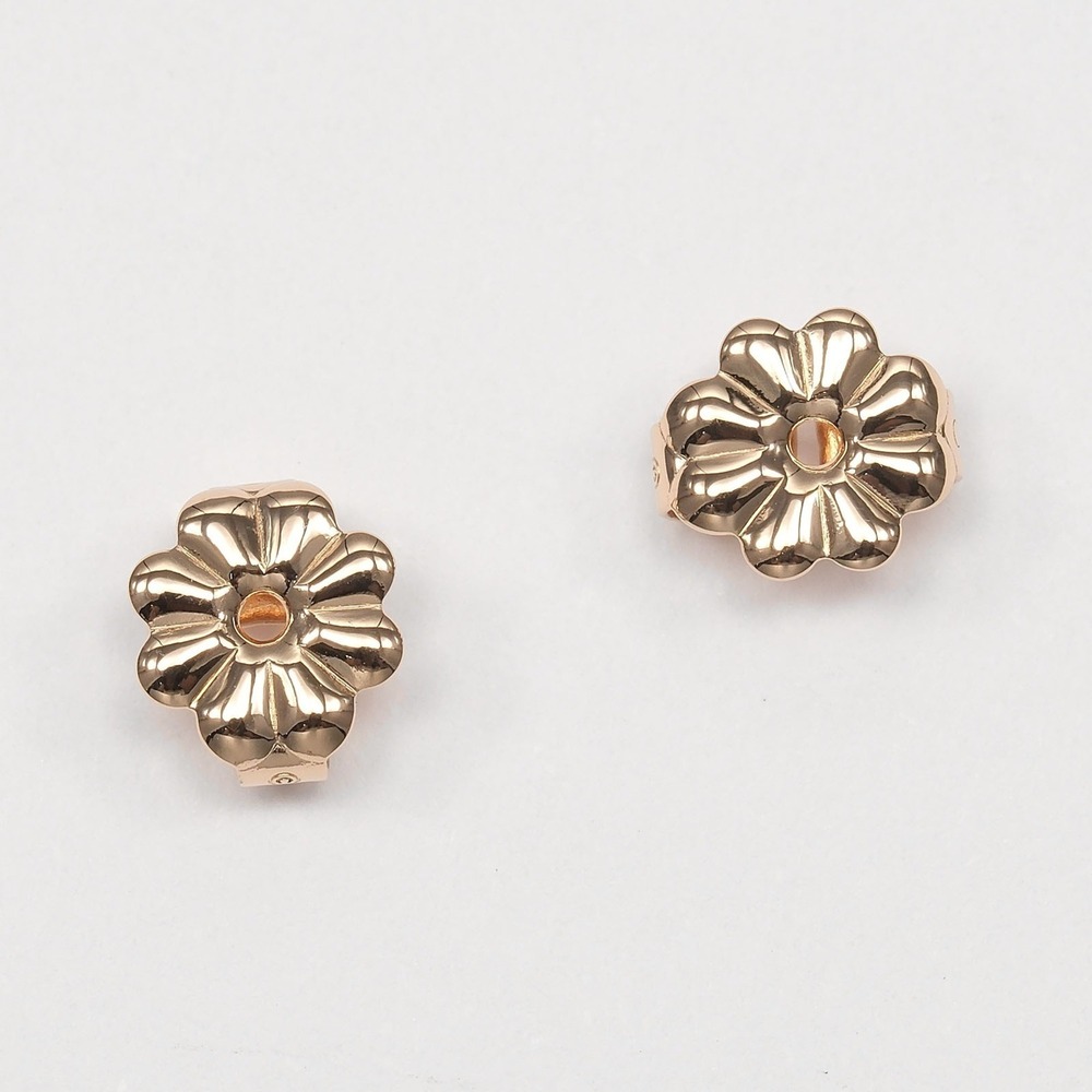 TIFFANY 18k Gold Diamond Earrings - Picture 6 of 11
